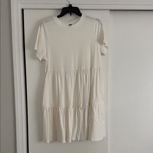 Old Navy Cream Tiered Dress